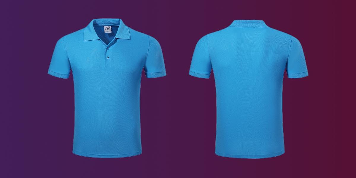Good quality lightweight cotton polo shirts custom round hem plain polo shirt-1
